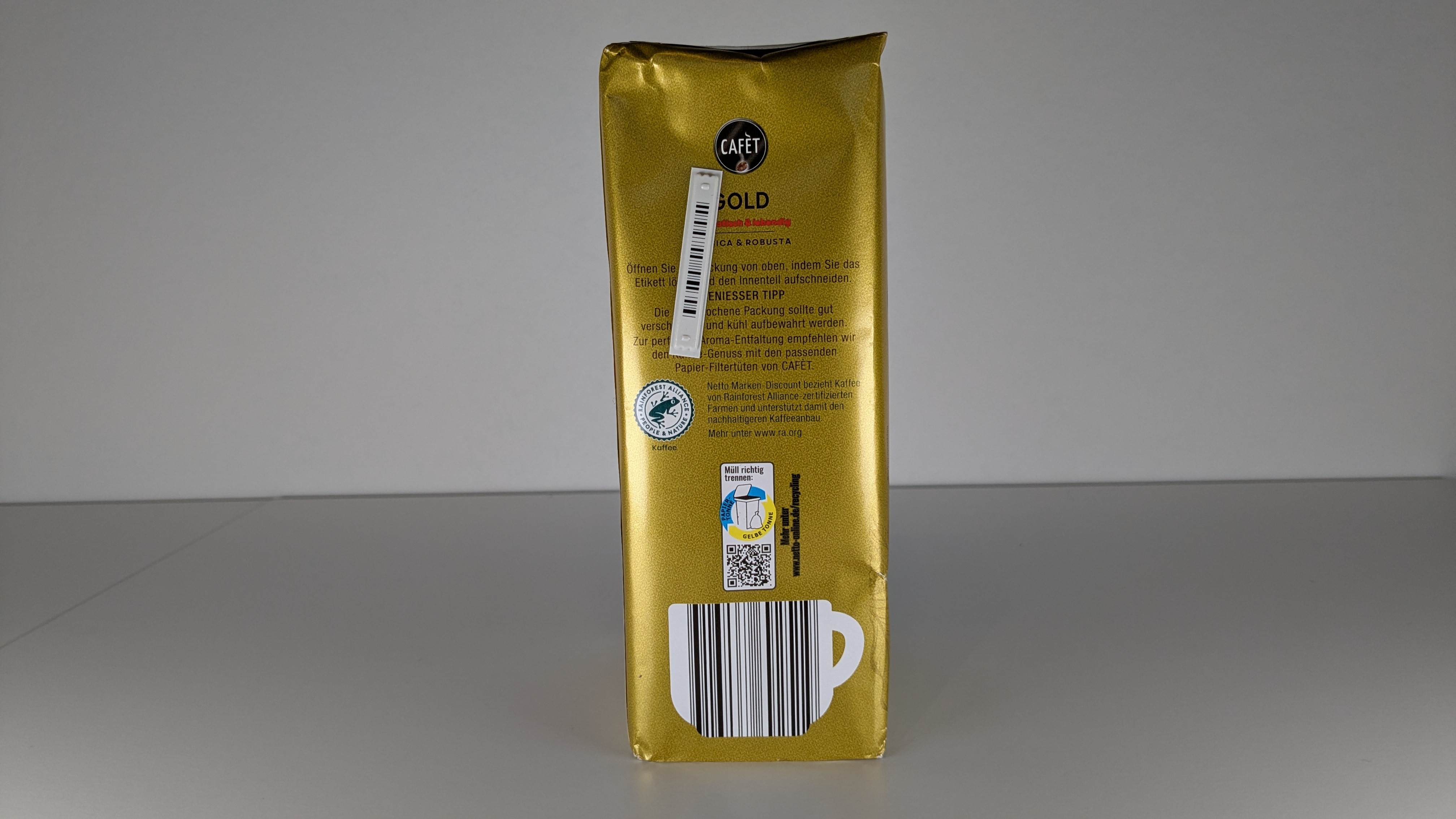 Cafèt Gold (Netto) von der Seite