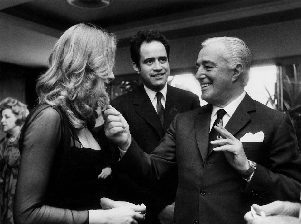 Dominique Sanda, Arthur Cohn und Vittorio De Sica am Set von
