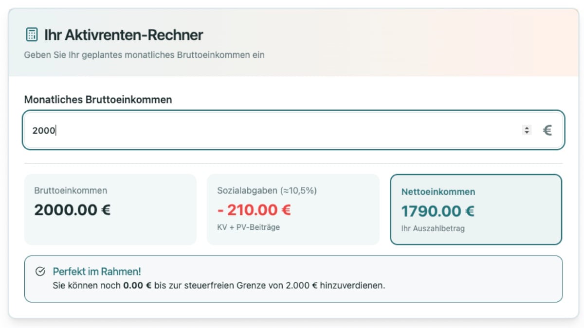 Active pension calculator