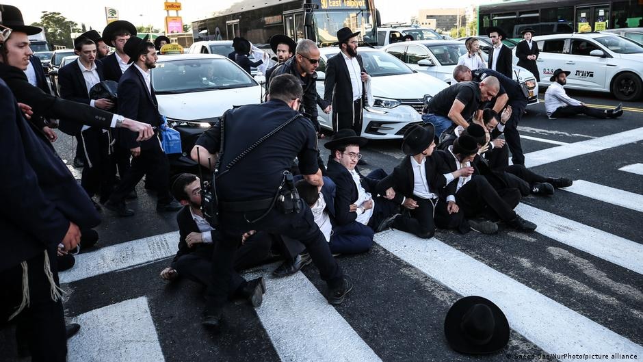 In early June 2024, ultra-Orthodox Jews blocked streets in Jerusalem in protest against conscription