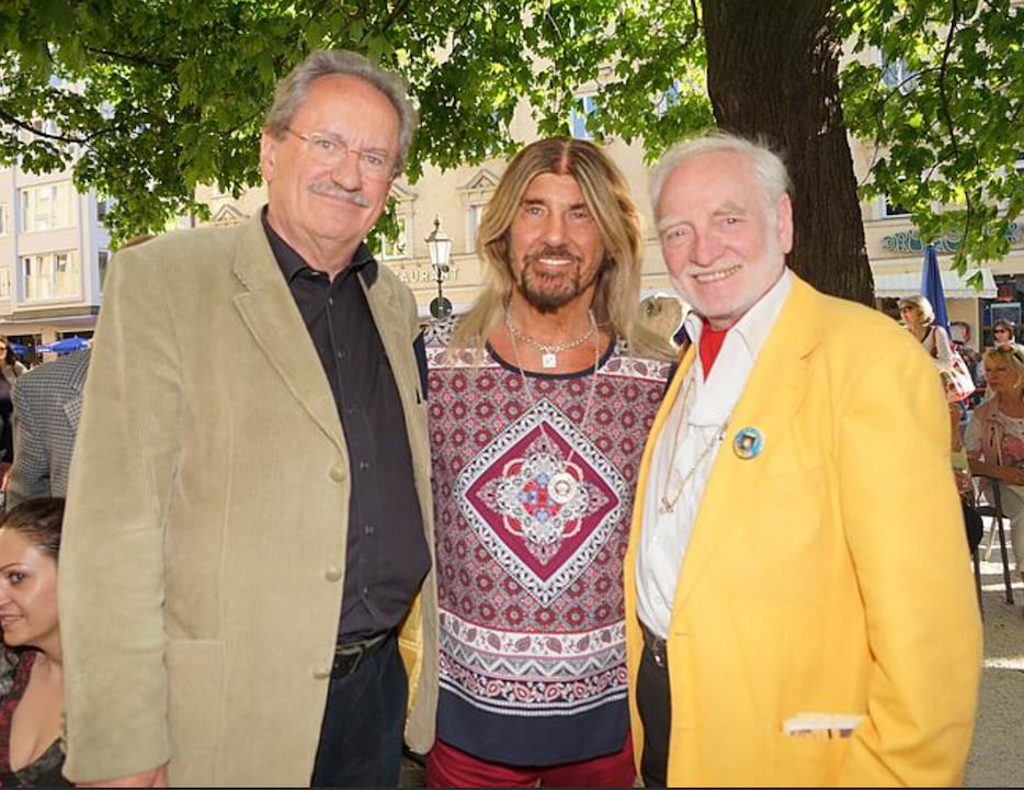 Christian Ude (links) mit Abi Ofarim (Mitte).