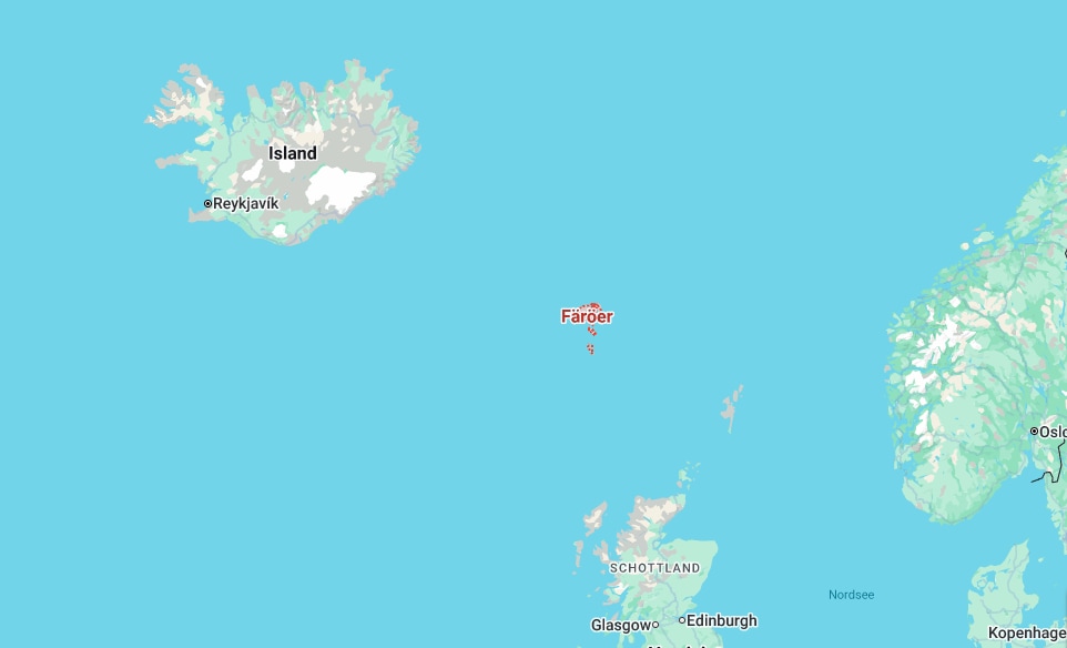 Le Isole Faroe si trovano nel triangolo tra Islanda, Norvegia e Scozia