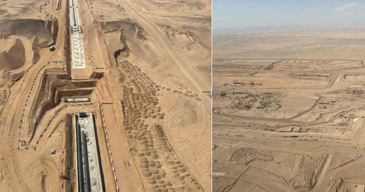 Mega-Projekt „The Line“: Neue Bilder zeigen Baufortschritt in Saudi-Arabien