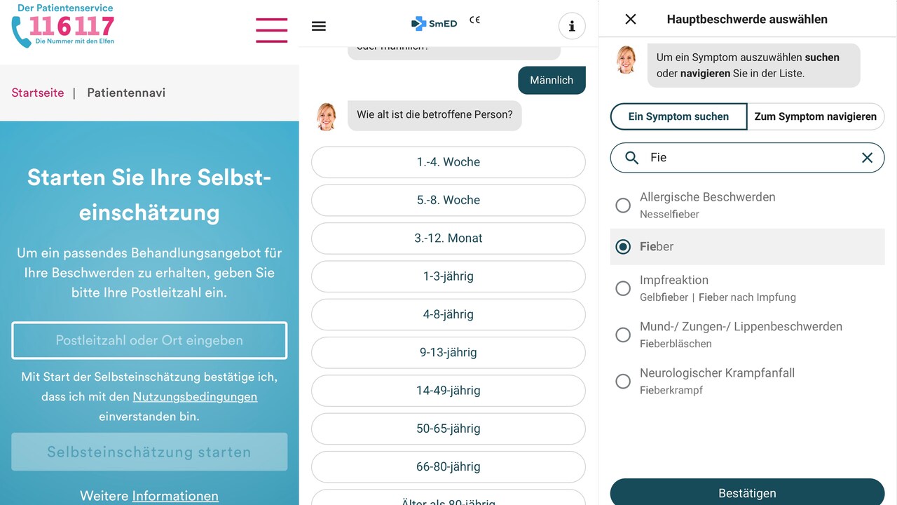 Patient navigation in the app 116117