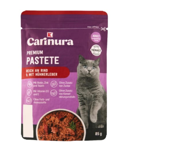 Kaufland'ın bu kedi maması da geri çağrılmadan etkilendi.