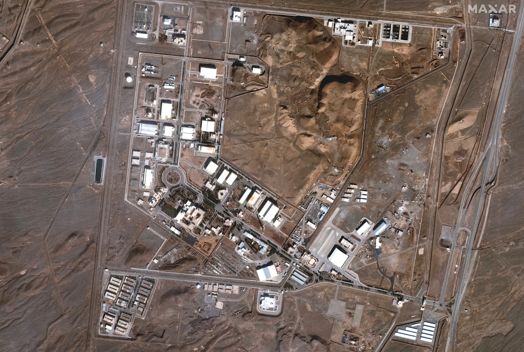 De Iraanse kerncentrale Natanz op een satellietfoto van januari 2025