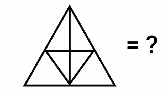 Geometrisches Rätsel: Wie viele Dreiecke befinden sich in dem Bild?