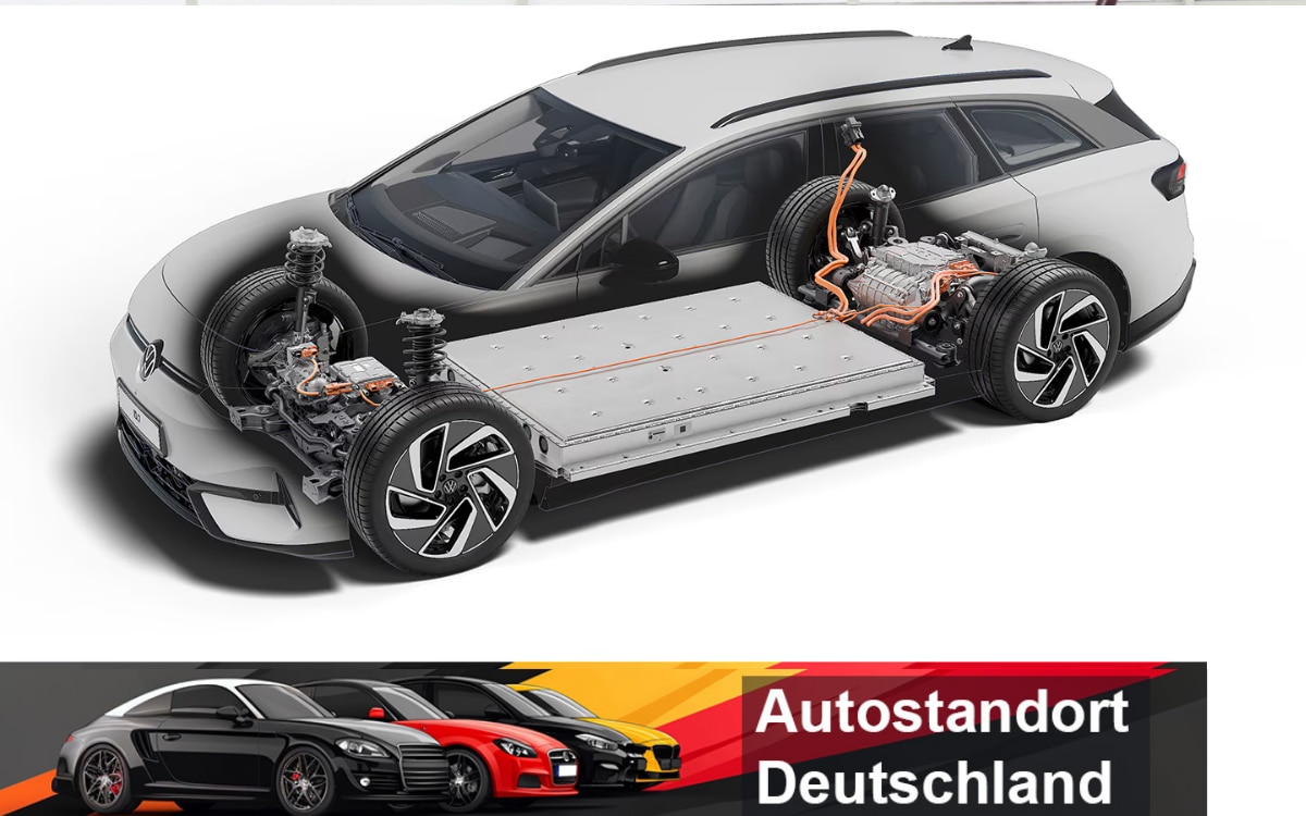 Ein Elektroauto in der Röntgenansicht