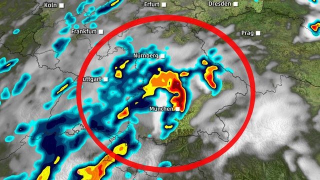 Gewitterkomplex formiert sich am Mittwoch