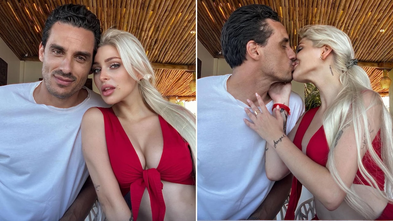Popsängerin Marie Reim flirtet mit ihrem Partner im Romantikurlaub