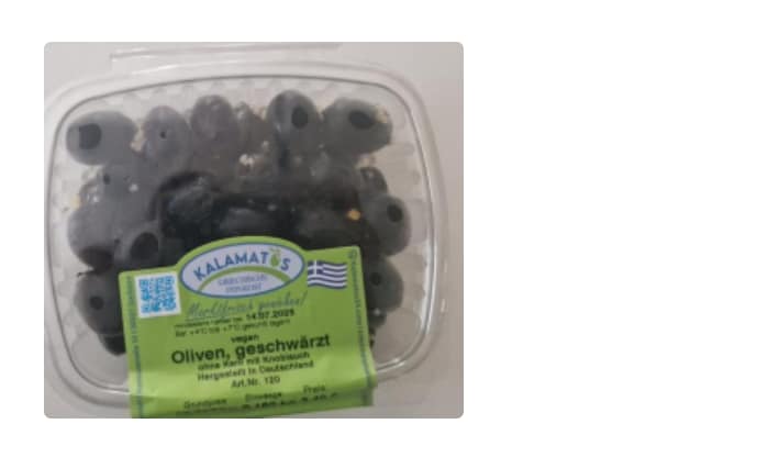 Die vom Rückruf betroffenen Oliven wurden in Rewe, Edeka und anderen Händlern verkauft.