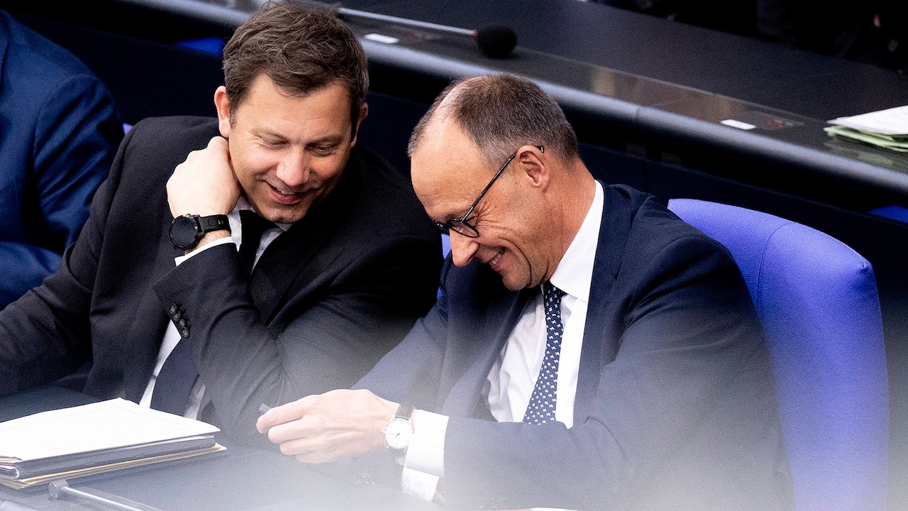 Lars Klingbeil y Friedrich Merz Bundestag