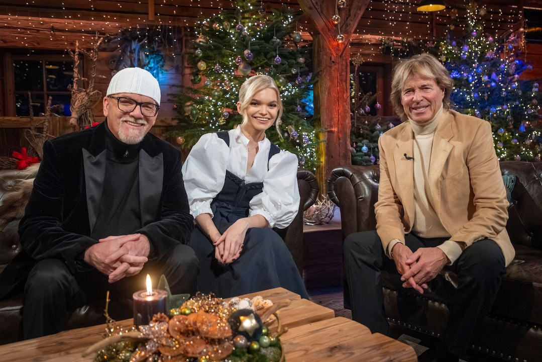 DJ Ötzi, seine Tochter Lisa-Marie Friedle und Hansi Hinterseer feiern eine