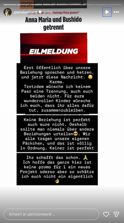 Pietro Lombardi holt gegen Bushido und Anna-Maria Ferchichi aus