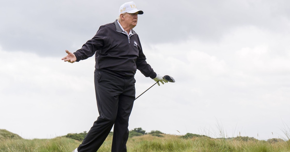 Trump verabschiedet sich von seinem neuen Golfplatz, um das „Feuer der Welt zu löschen“