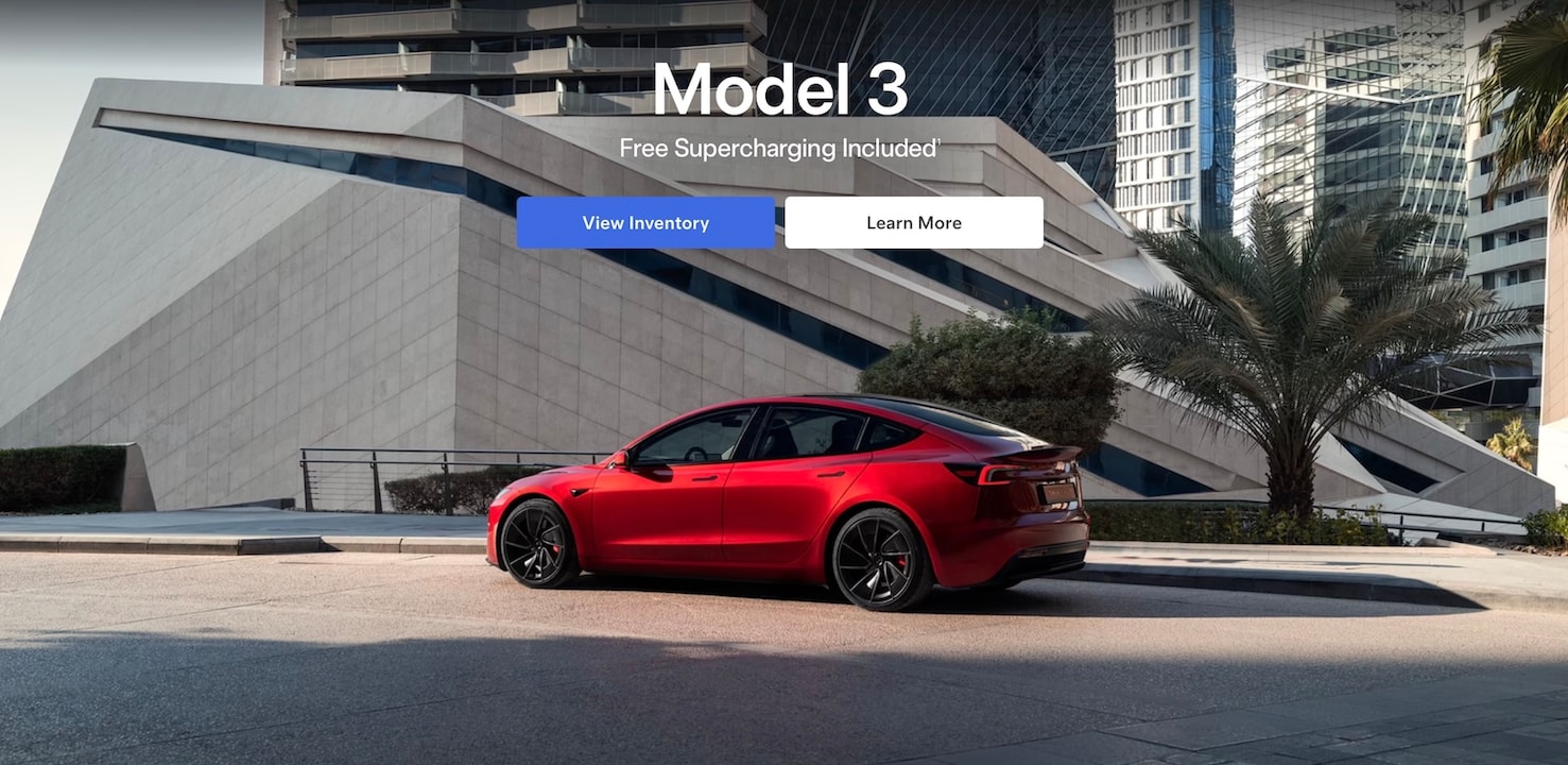Aktualna oferta Tesli w Kanadzie: Model 3 oferuje bezpłatne ładowanie za pomocą Supercharger.