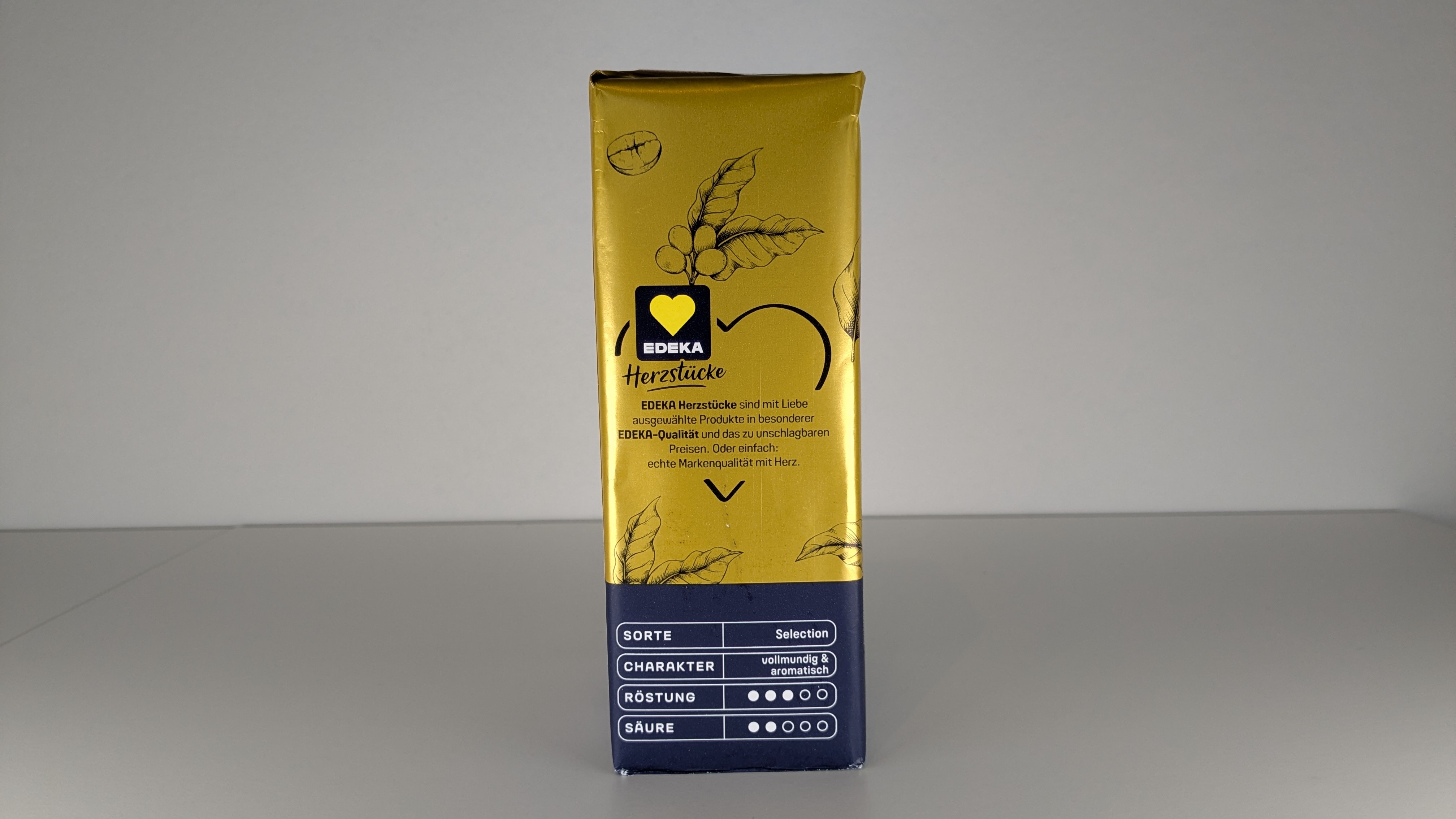 Edeka Selection Herzstücke 500 Gramm von der Seite.