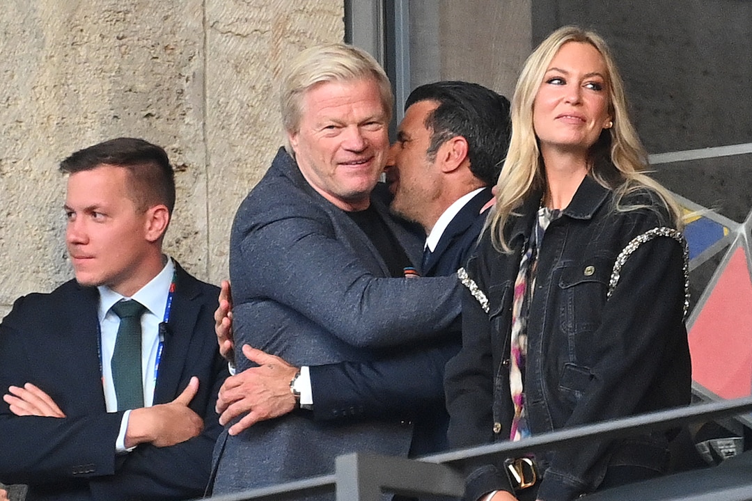 Oliver Kahn mit seiner Frau Svenja und dem ehemaligen Fußballer Luís Figo
