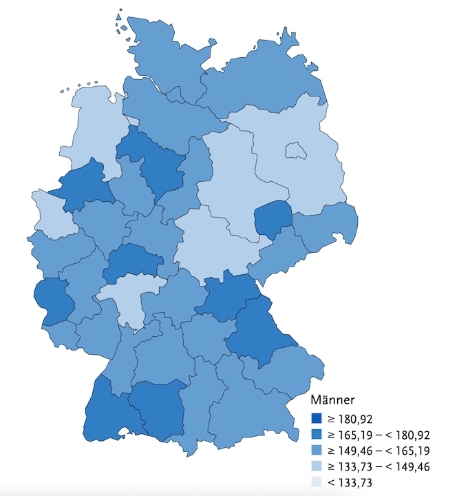 Voici la fréquence à laquelle le cancer de la prostate survient dans différentes régions