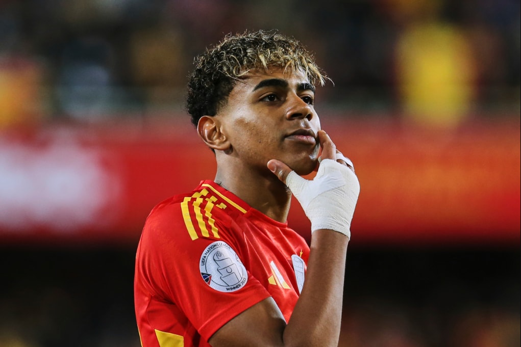 The Spanish international Lamine Yamal.
