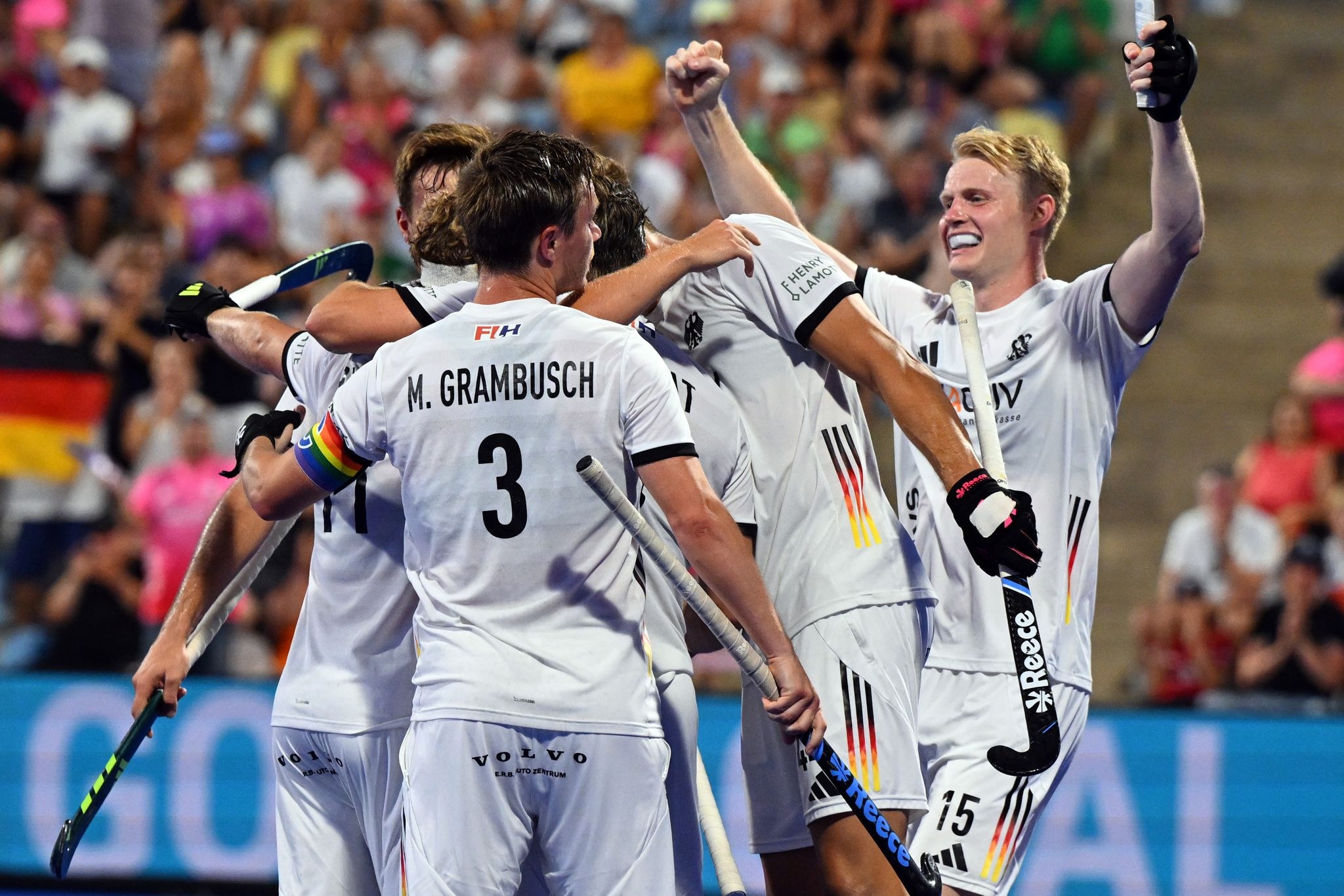 Het Duitse herenhockeyteam neemt het in de finale van het EK op tegen Nederland.