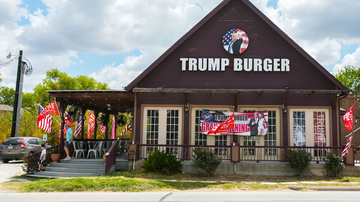 Das Restaurant "Trump Burger" in Bellville, Texas