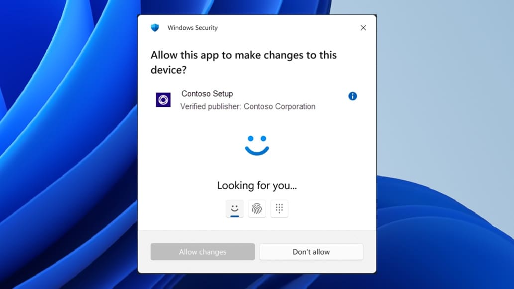 Admin Protection with Windows Hello query