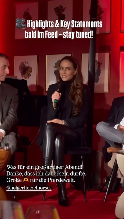 Franca Lehfeldt im coolen schwarzen Look.