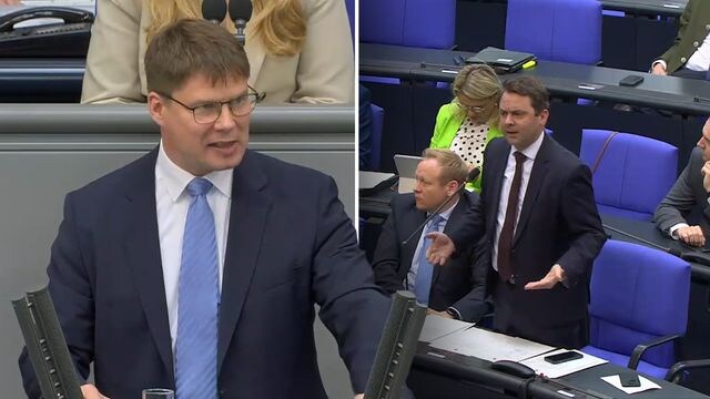 Als CDU-Mann Zwischenfrage zu Nordstream stellt, windet sich AfD-Redner nach Leibeskräften