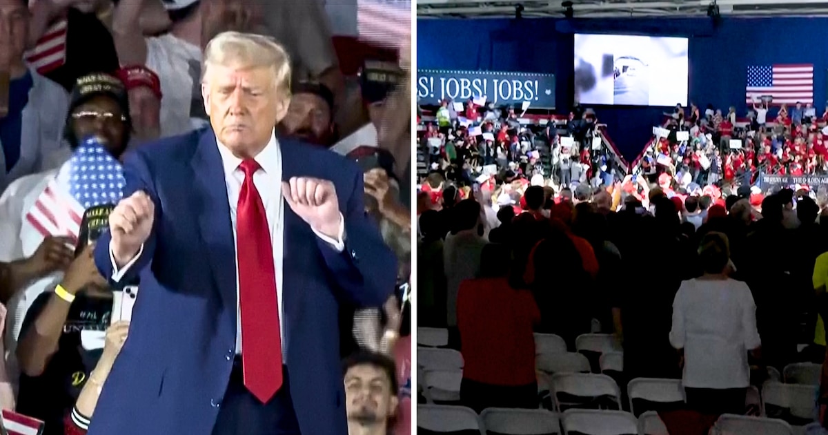 In Michigan: Vor einer halb leeren Halle lobt sich Trump 90 Minuten lang selbst