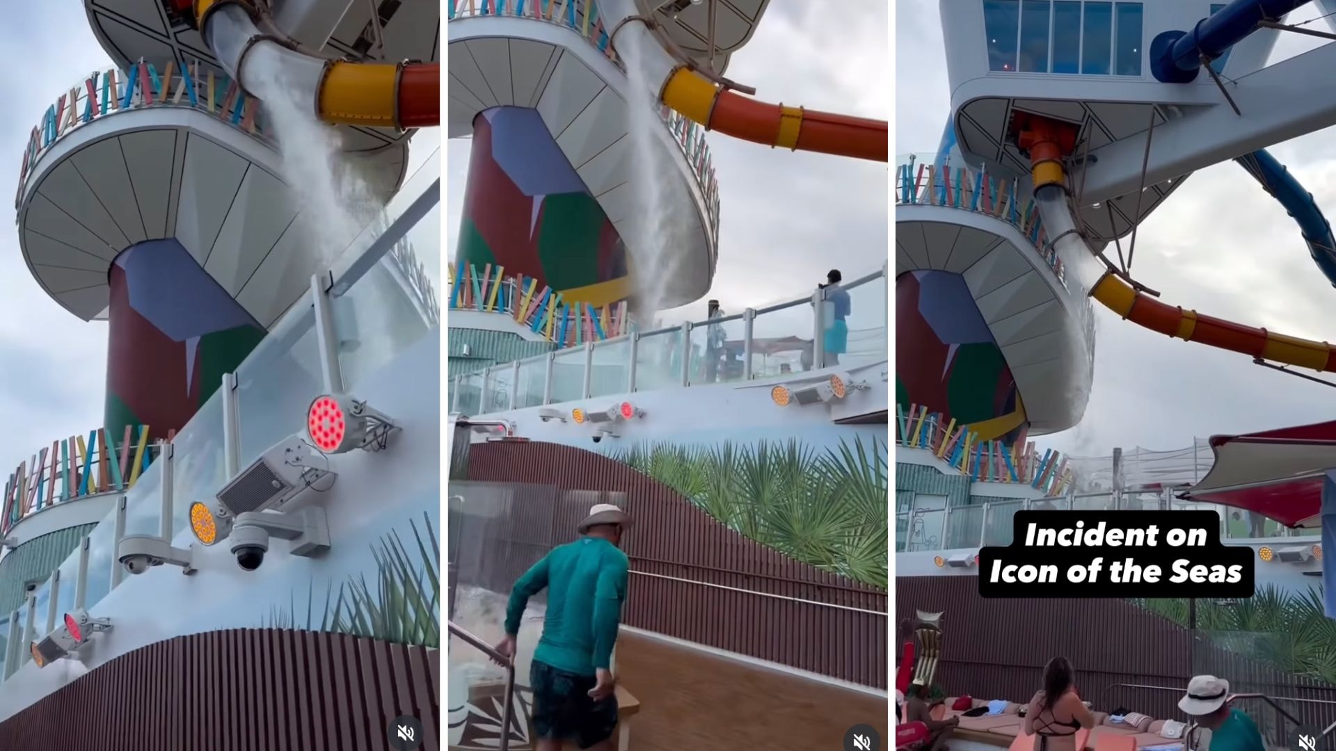 An accident recently occurred on a water slide on the world's largest cruise ship. According to