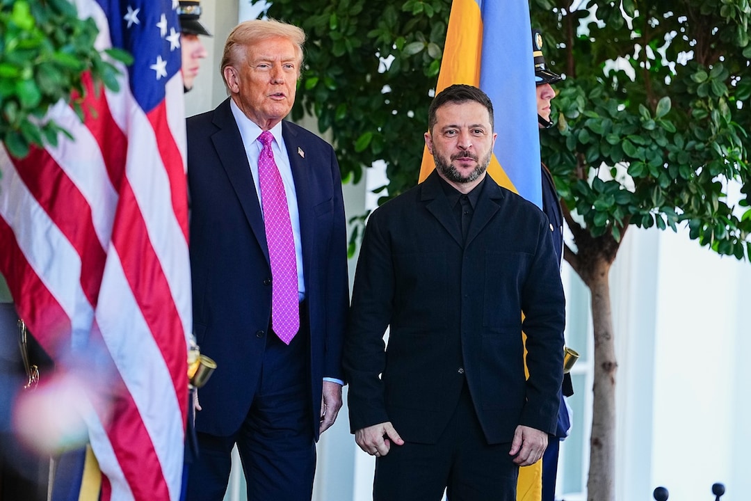 Donald Trump and Volodymyr Zelensky